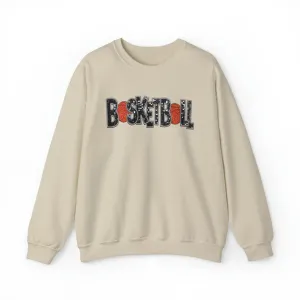 3Blues Designs |   Basketball Faux Chenille Sequin Patches Sweatshirt