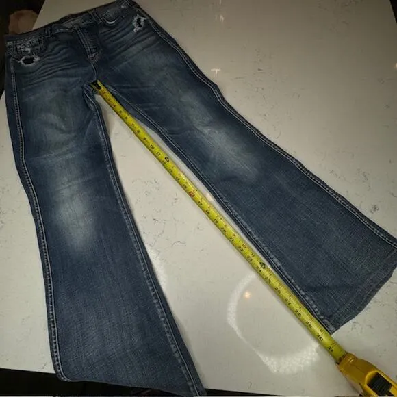 7 For All Mankind High Waist Vintage Bootcut Button Closure Jeans Sz 30