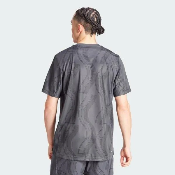 ADIDAS Mens Club Graphic Badminton T-Shirt - Carbon Black