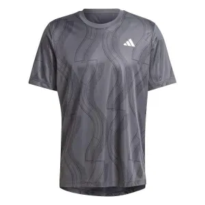 ADIDAS Mens Club Graphic Badminton T-Shirt - Carbon Black