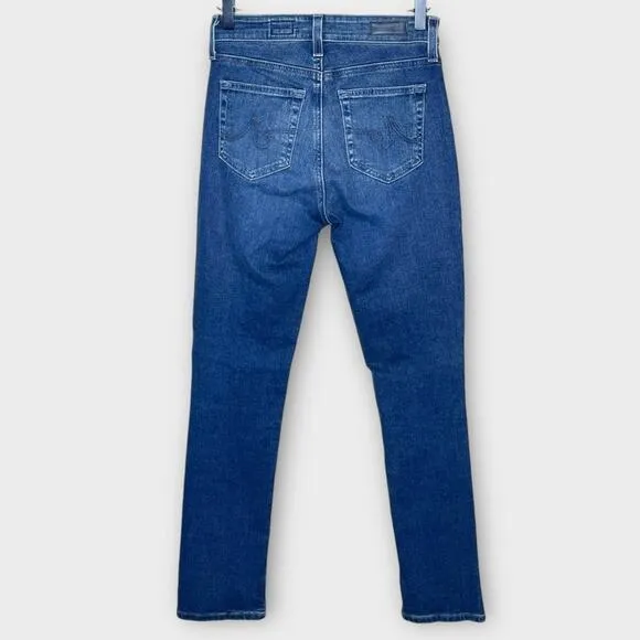 AG Adriano Goldschmied Mari High-Rise Straight-Leg Jeans Size 24 Medium Wash