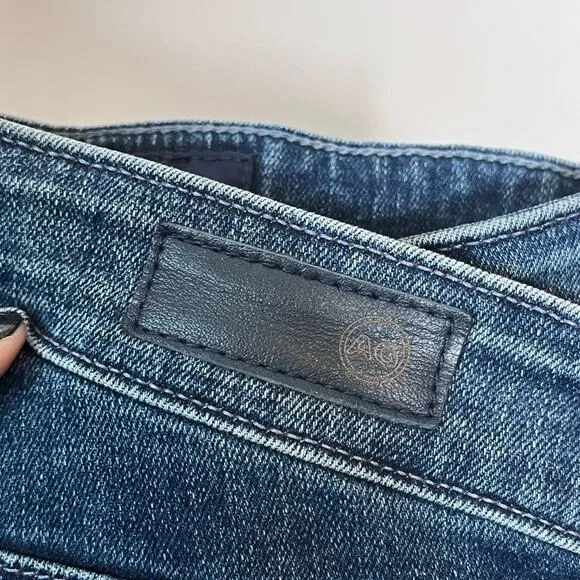 AG Adriano Goldschmied Mari High-Rise Straight-Leg Jeans Size 24 Medium Wash