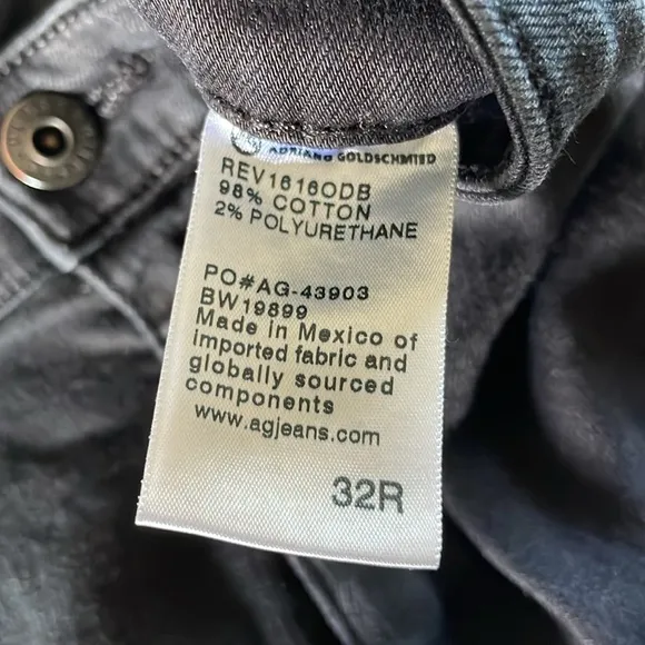 AG Adriano Goldschmied The Harper Essential Straight Leg Jeans Overdyed 32