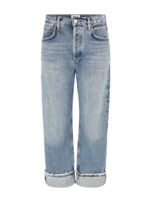 Agolde Fran Low Slung Straight Jean in Reign