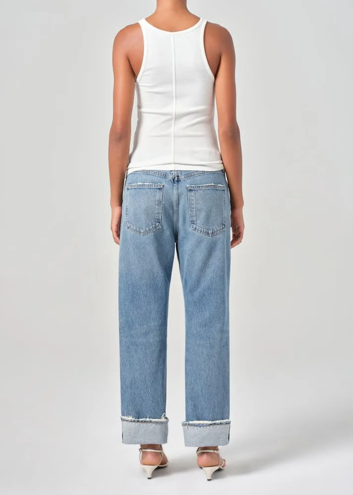 Agolde Fran Low Slung Straight Jean in Reign