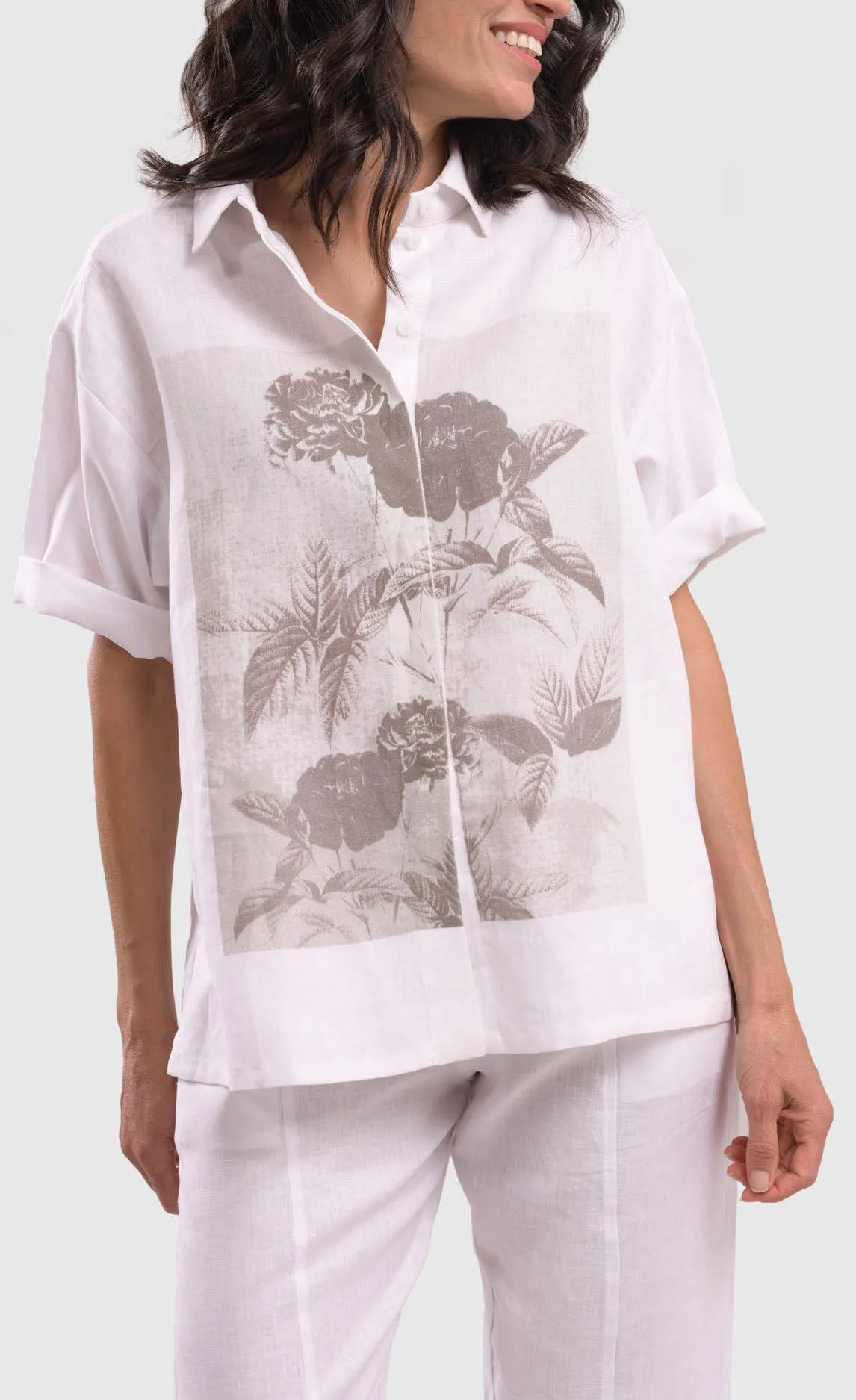 Alembika White Flowers Shirt
