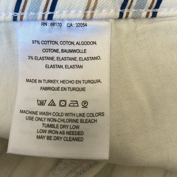 Anthropologie Pilcro &amp; The Letterpress striped high rise Bootcut Jeans size 28