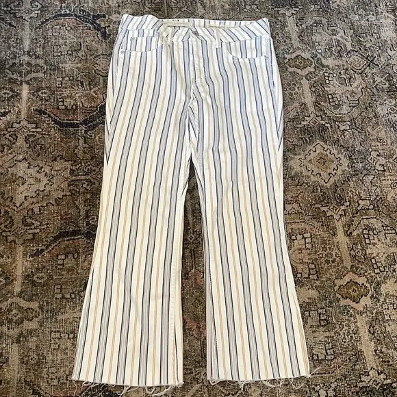 Anthropologie Pilcro &amp; The Letterpress striped high rise Bootcut Jeans size 28