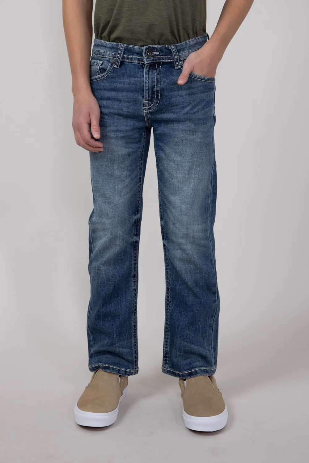 Axel Jeans Boys 8-20 Colton Eaton Bootcut Jeans | AXBB0080-EATON-MEDBLUE