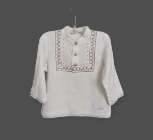 BABY BOY SIZE 12 MONTHS - KENZO KIDS (Japanese Designer Fashion) Linen Dress Shirt EUC B34