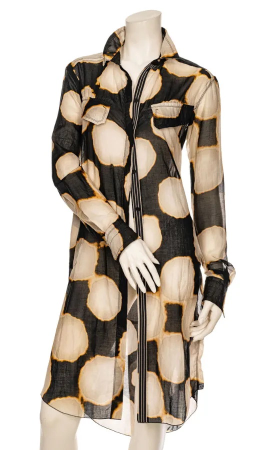 Beate Heymann Black Cream Circles Long Shirt