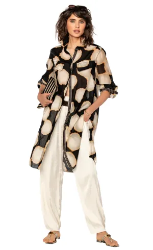 Beate Heymann Black Cream Circles Long Shirt