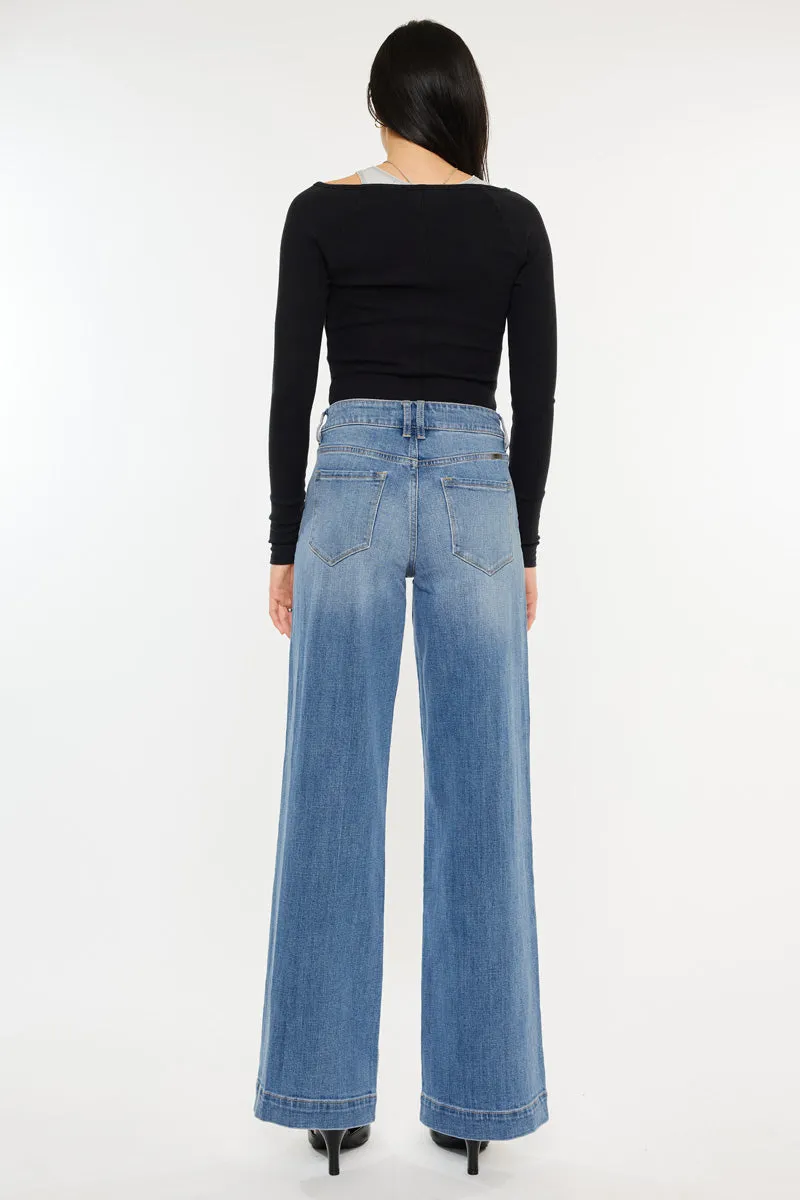 Bertha High Rise Trouser Wide Leg Jeans