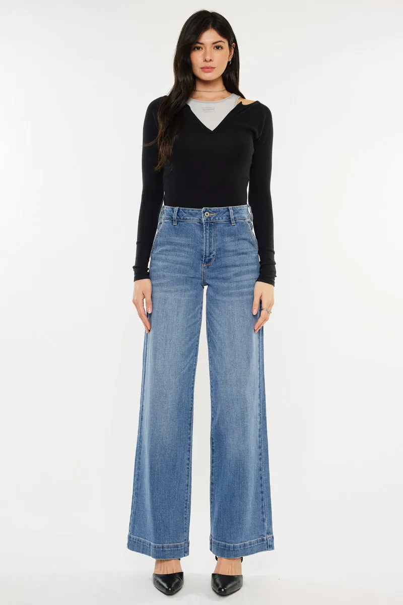 Bertha High Rise Trouser Wide Leg Jeans