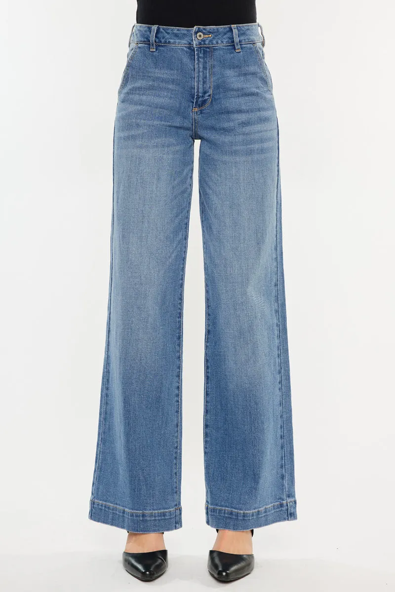 Bertha High Rise Trouser Wide Leg Jeans