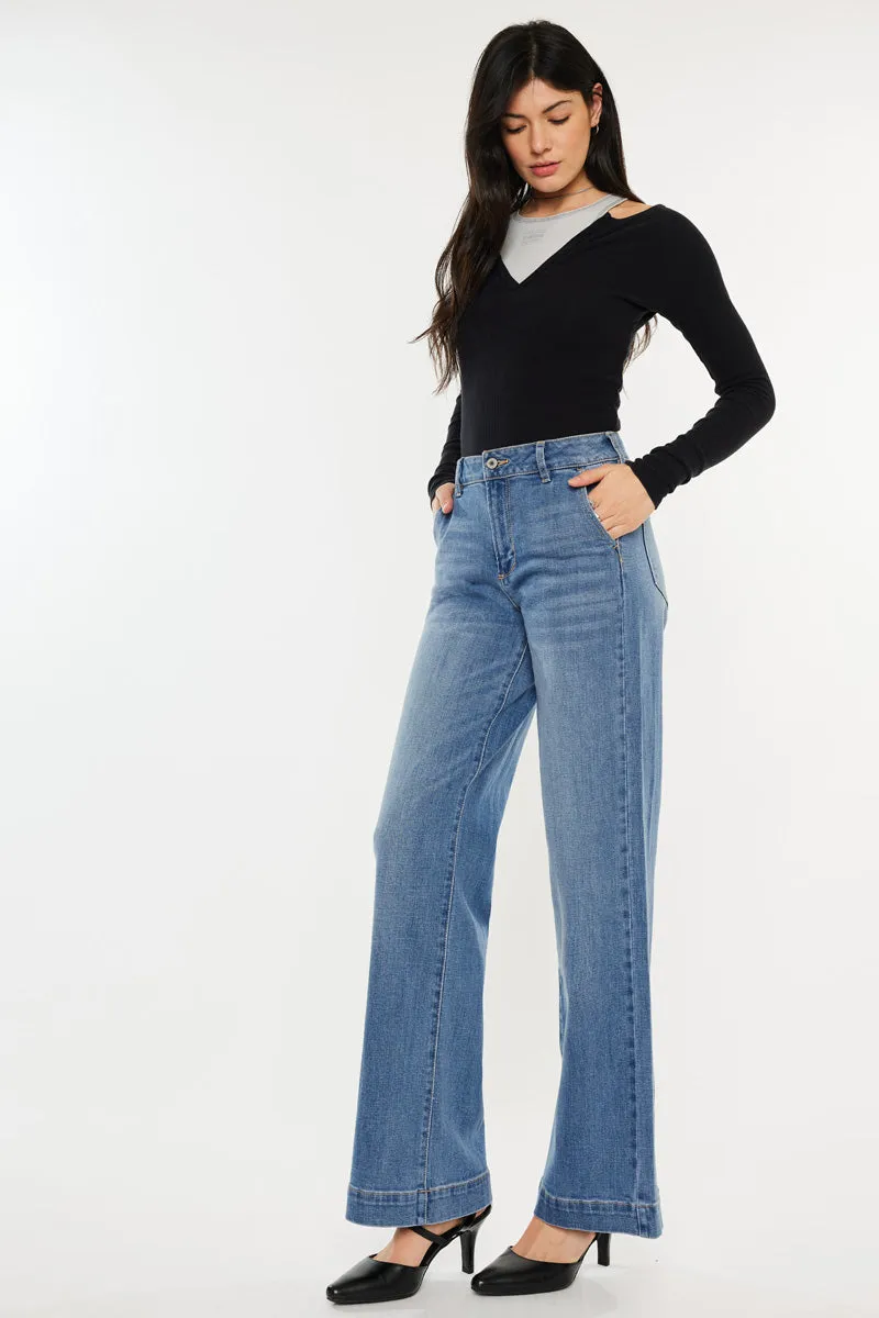 Bertha High Rise Trouser Wide Leg Jeans