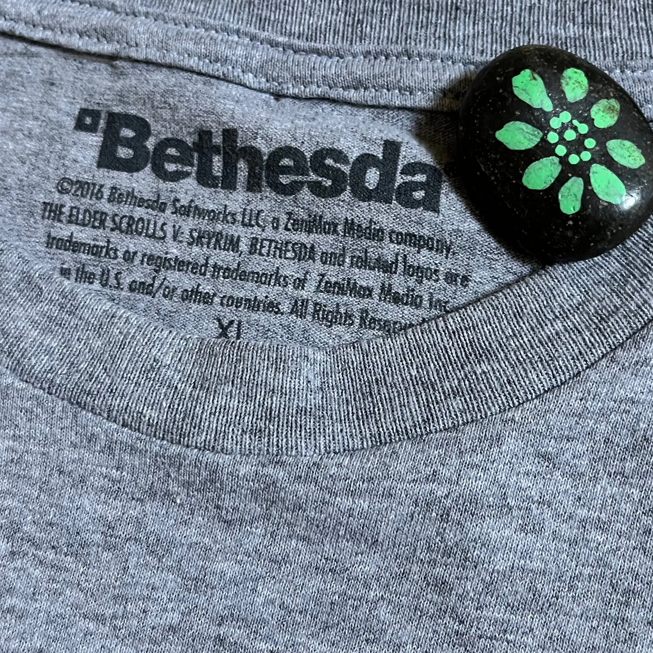 Bethesda Grey Skyrim The Elder Scrolls V Tee
