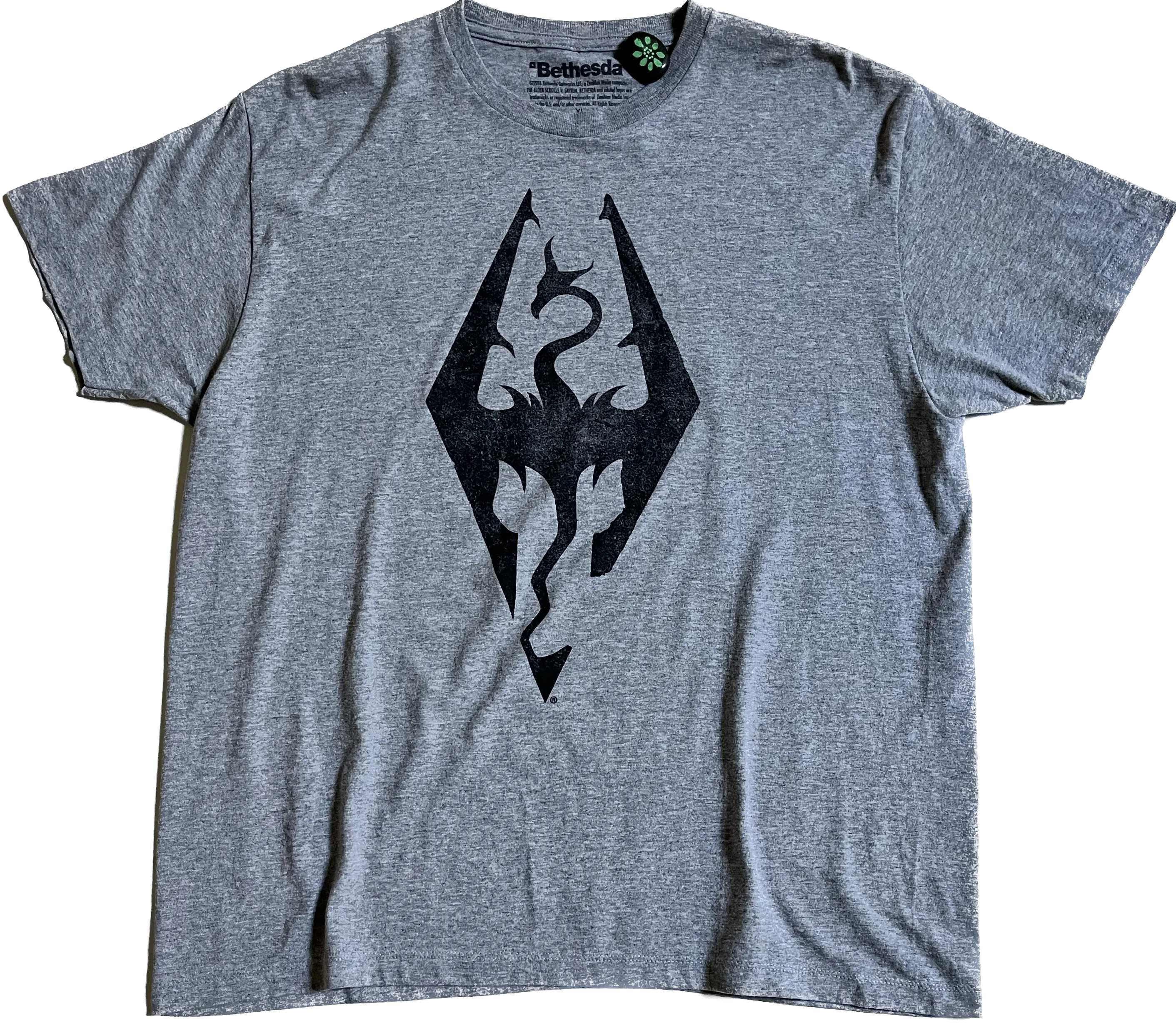 Bethesda Grey Skyrim The Elder Scrolls V Tee