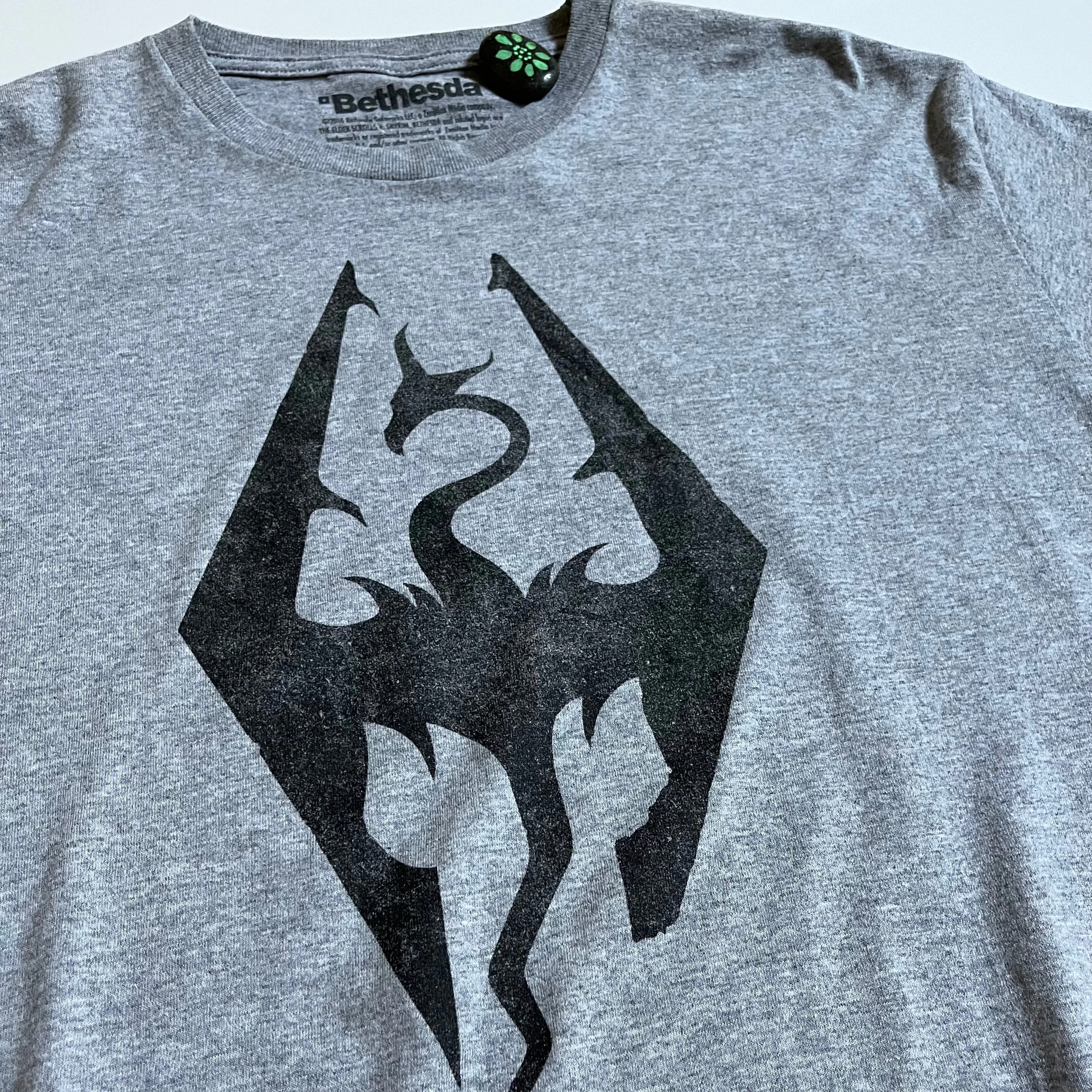 Bethesda Grey Skyrim The Elder Scrolls V Tee