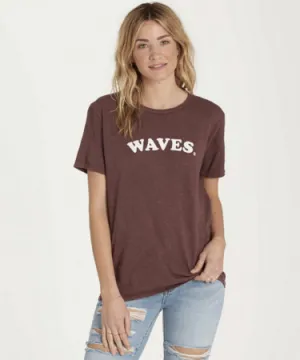Billabong Women's Waves Tee | Mystic Maroon