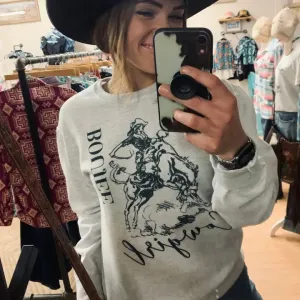 Boujee Cowgirl Western Graphic Sweatshirt