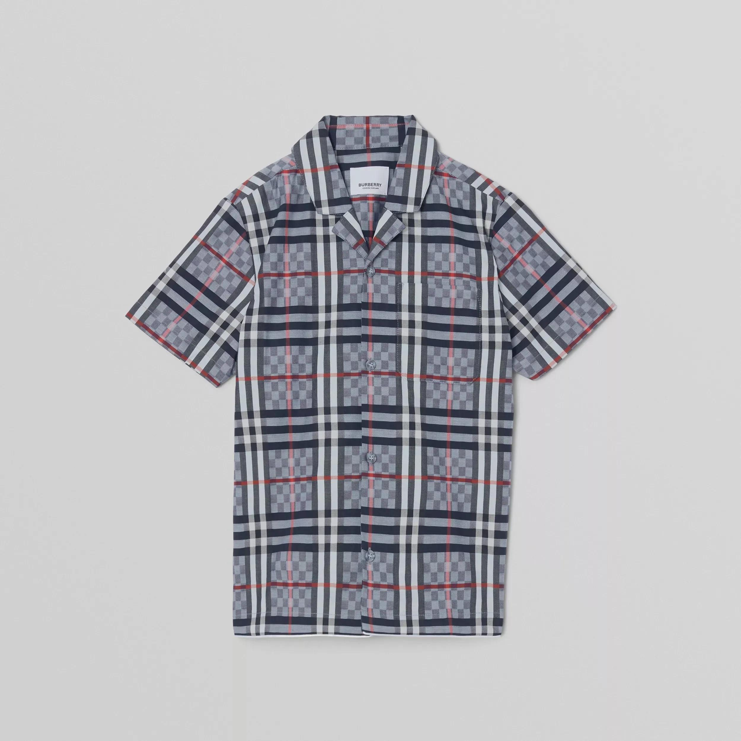 Burberry Short-sleeve Chequerboard Cotton Shirt