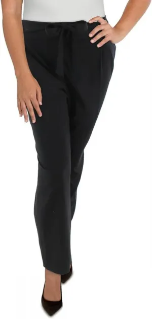 Calvin Klein Womens Plus Pleat Front Tapered Ankle Pants X29PL635 Black 18W