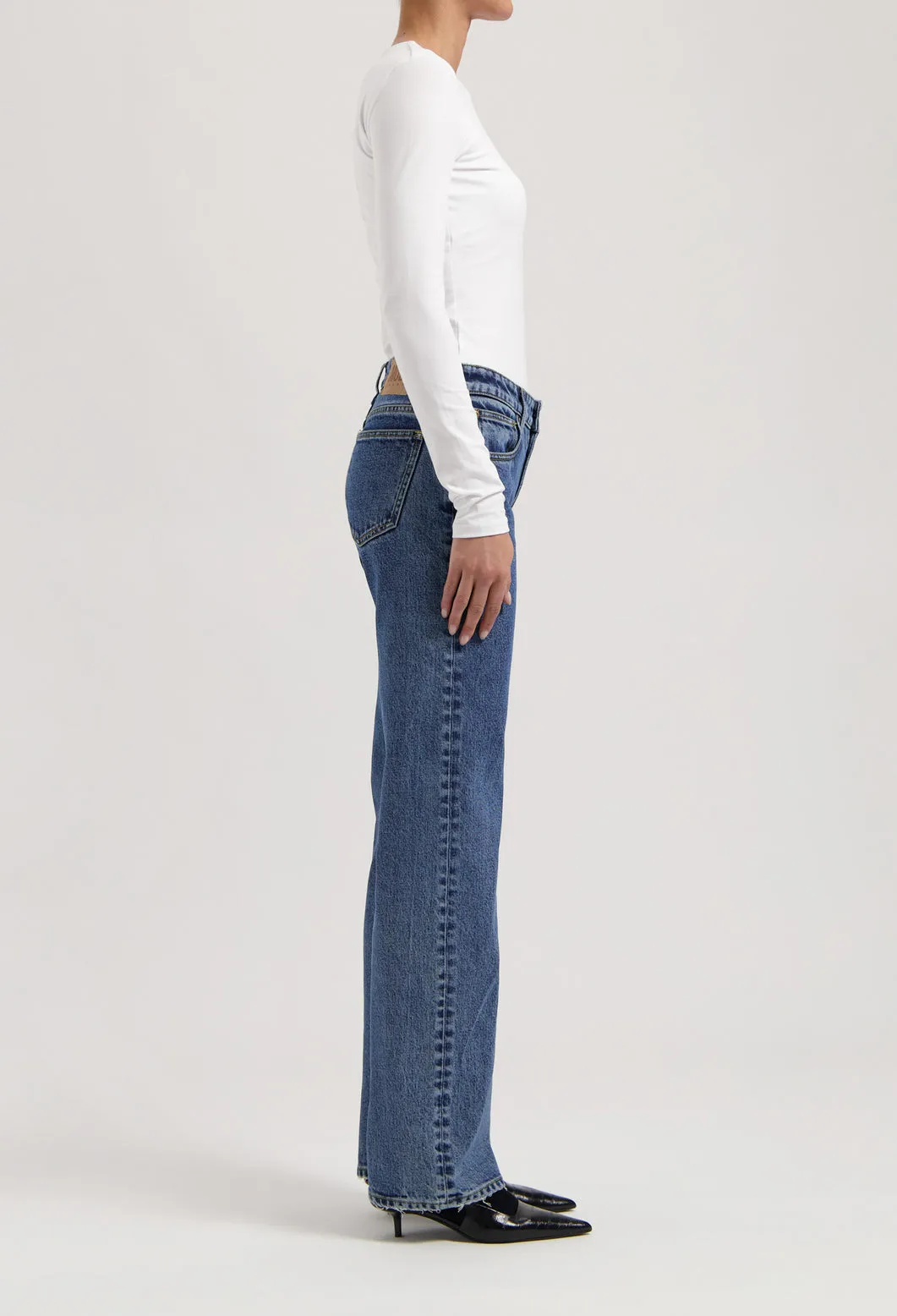 Carrie Mid Straight - Stone Vintage
