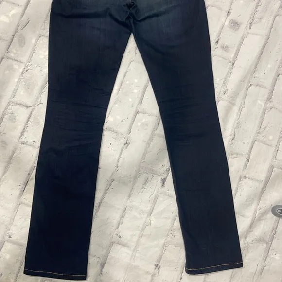 Citizens of Humanity Ava Jeans Low-Mid-Rise Straight Leg Dark Wash Blue Denim