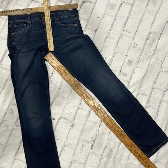 Citizens of Humanity Ava Jeans Low-Mid-Rise Straight Leg Dark Wash Blue Denim