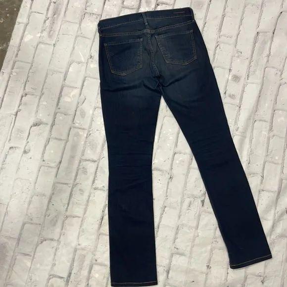 Citizens of Humanity Ava Jeans Low-Mid-Rise Straight Leg Dark Wash Blue Denim