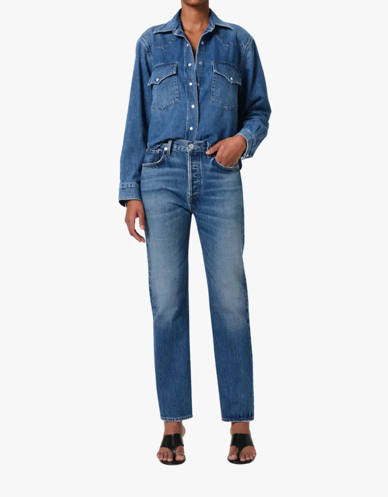 Citizens of Humanity Blaine High-Rise Straight Jeans in Chaya