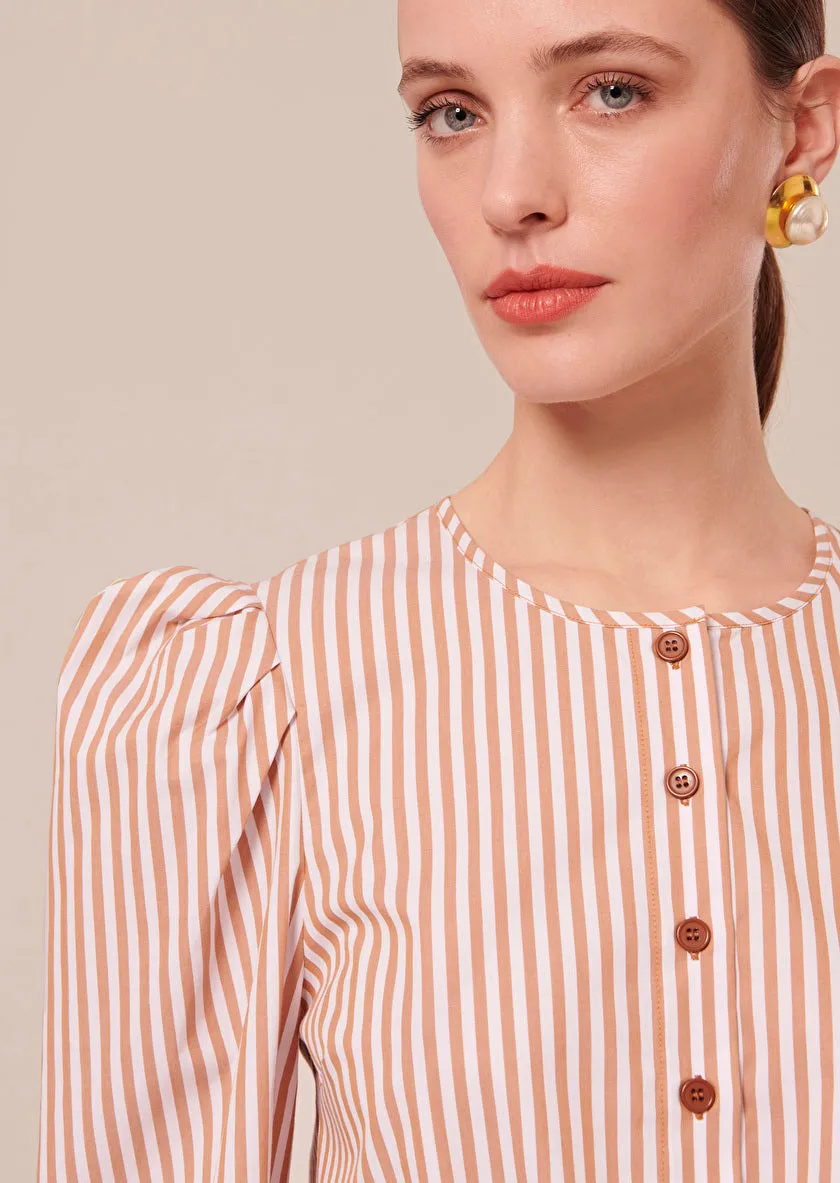 Cleo Striped Poplin Shirt by Tara Jarmon