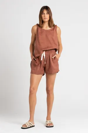 Cooper Linen Short Clay