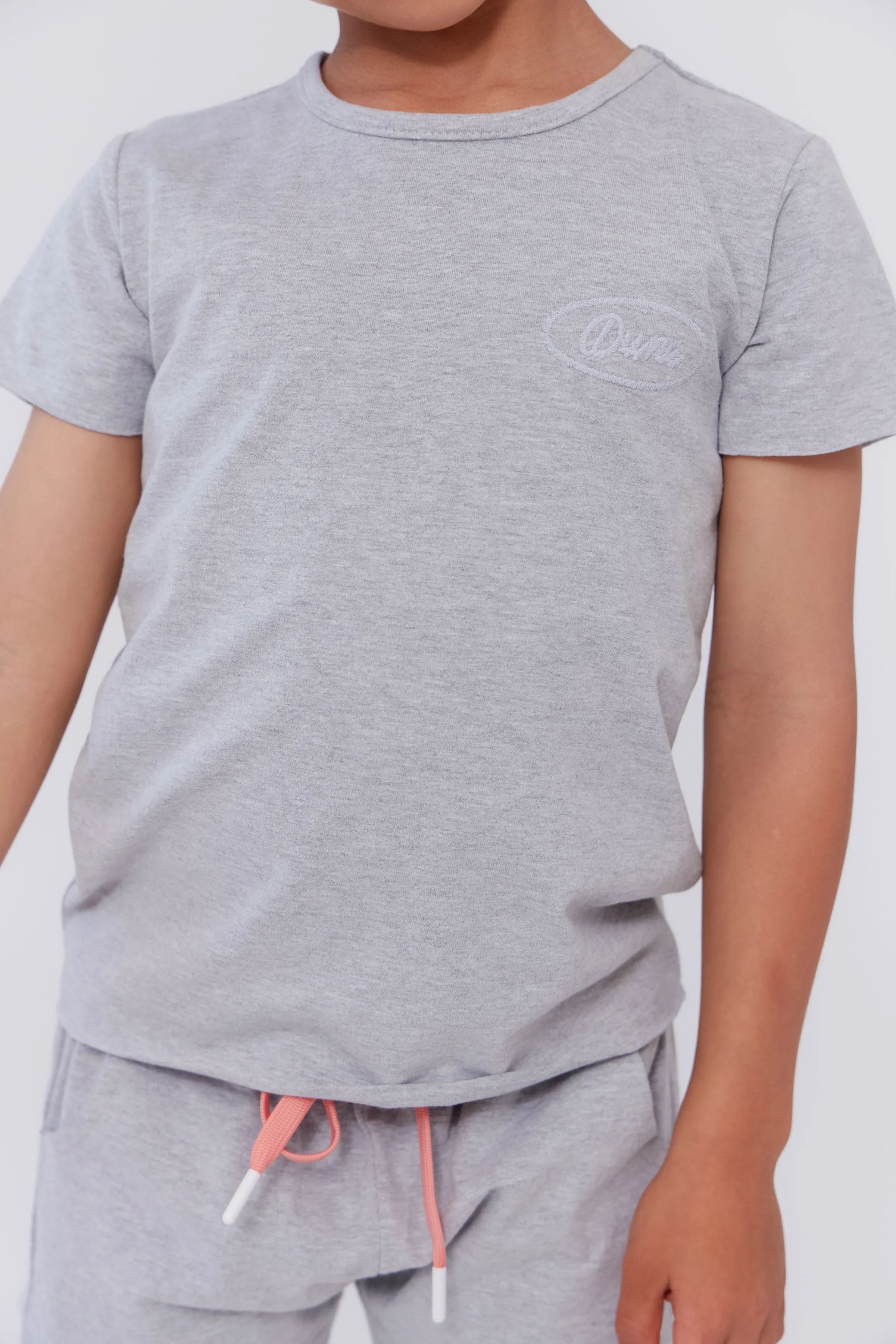 Cotton grey tee by Crew Kids
