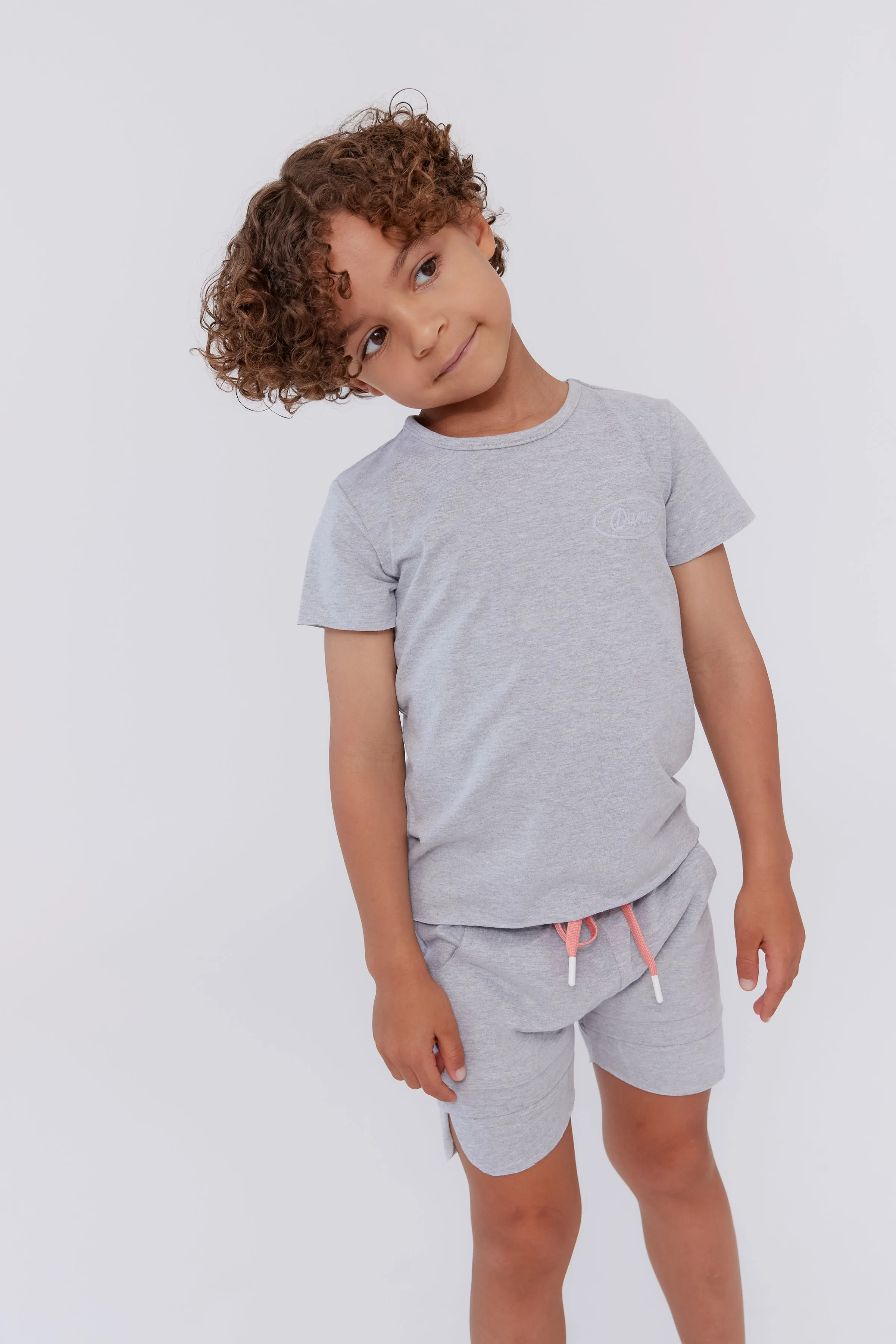 Cotton grey tee by Crew Kids