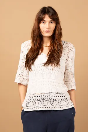 Crochet V Neck Top