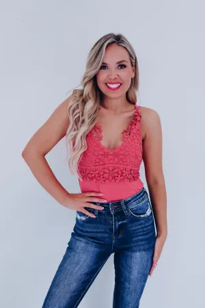 Dainty Daisy Crochet Tank - Pink