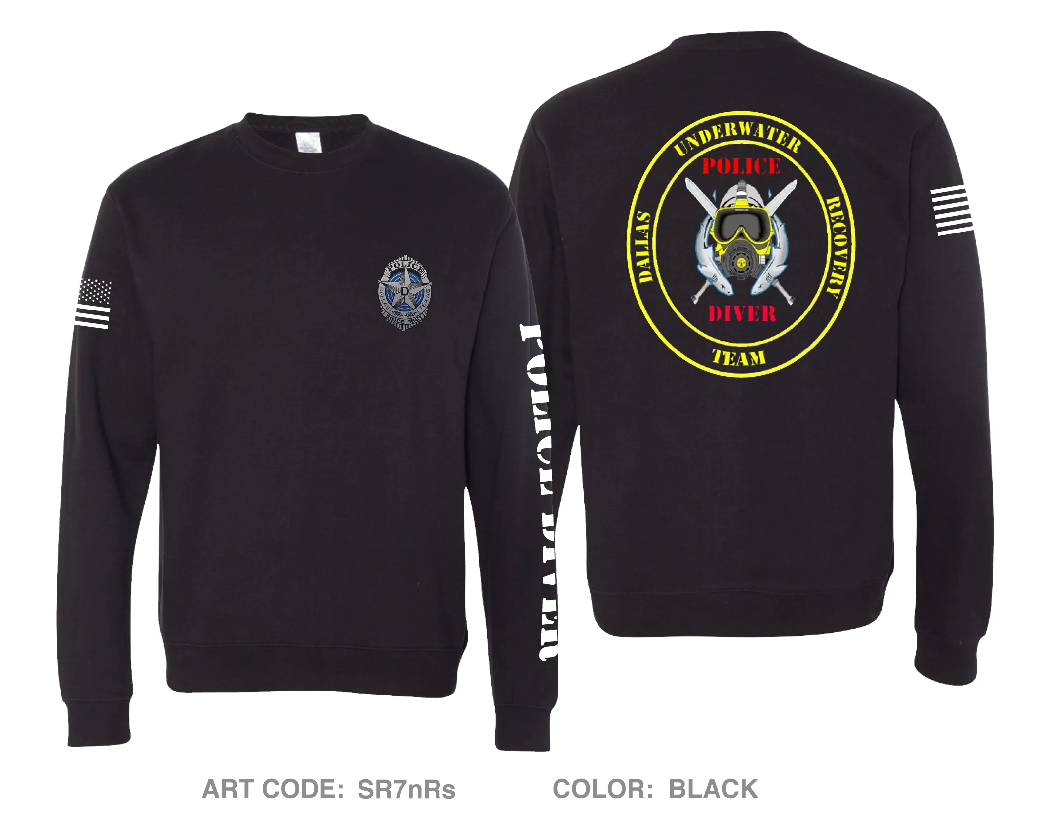 Dallas Police Dive Team Comfort Unisex Crewneck Sweatshirt - SR7nRs