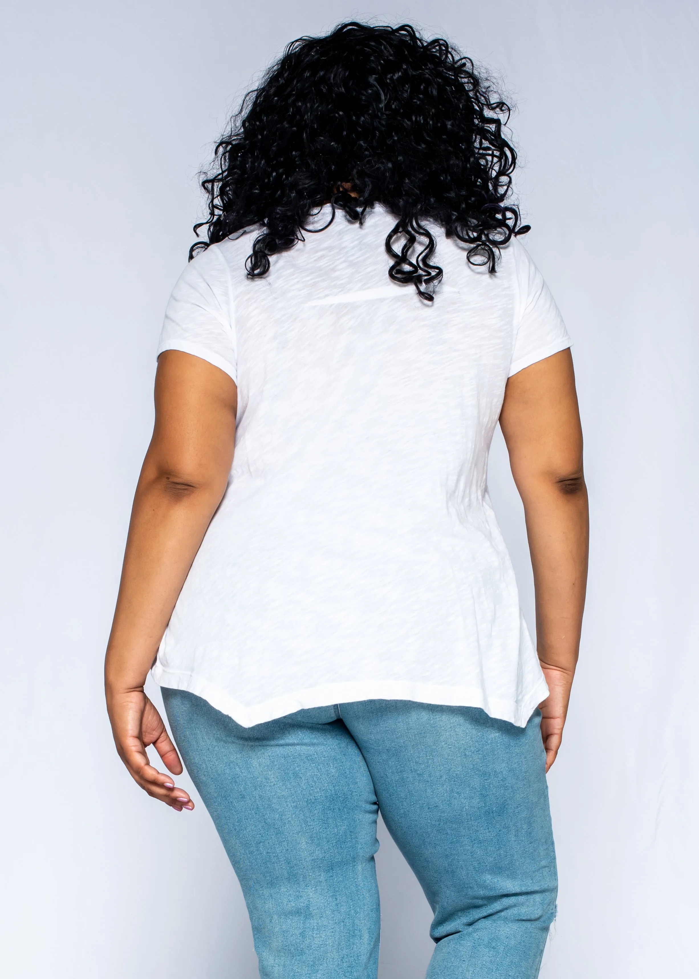 Deep V-Neck Boyfriend Short Sleeve