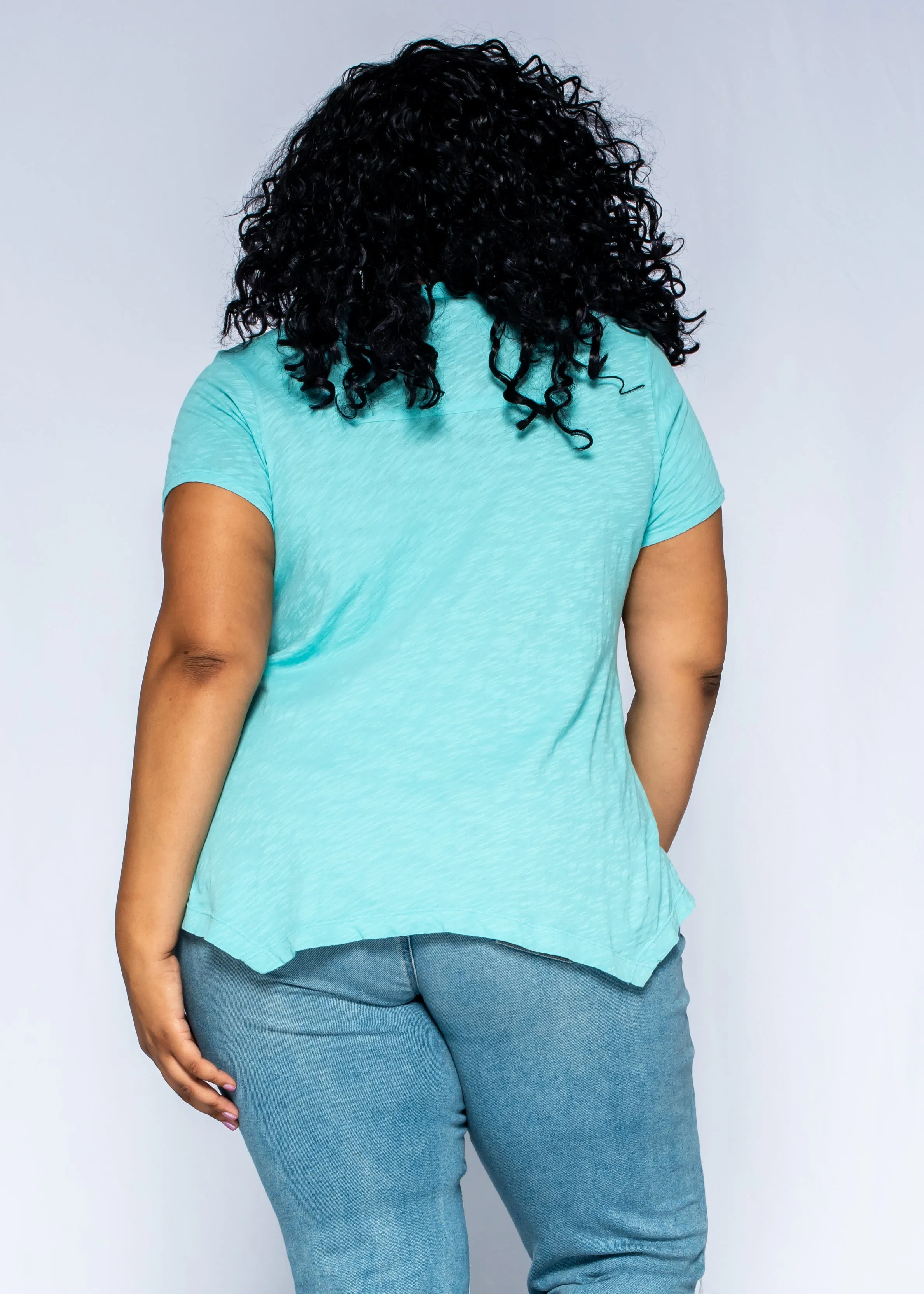 Deep V-Neck Boyfriend Short Sleeve