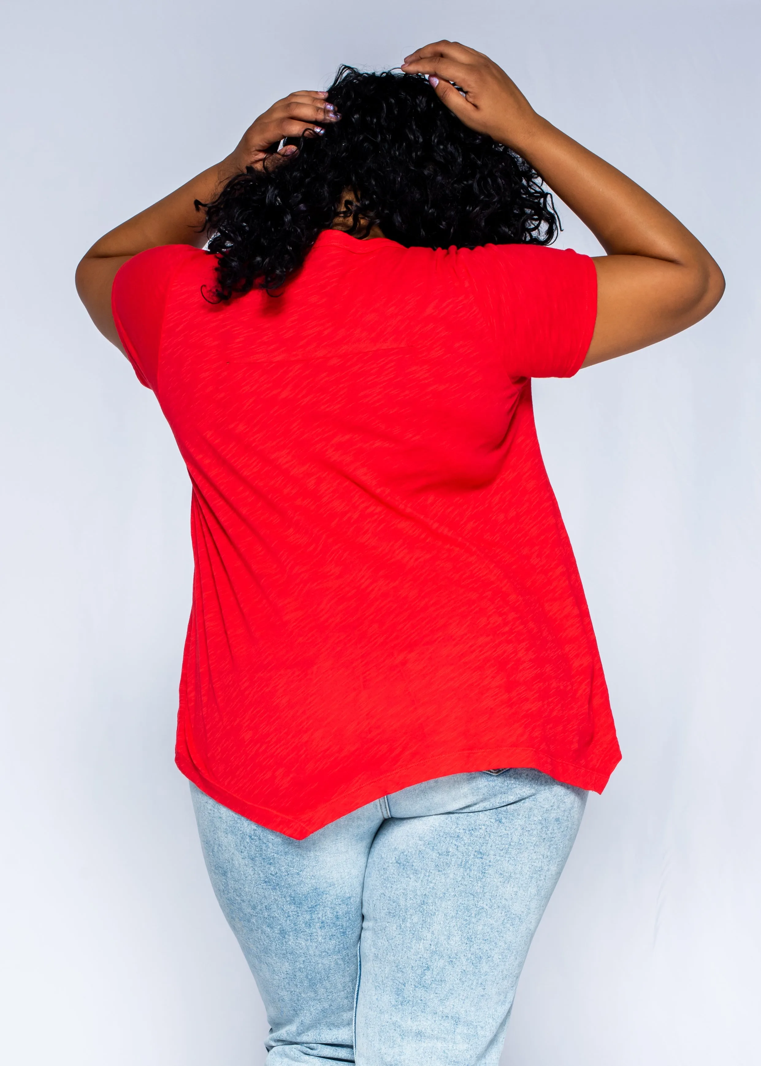 Deep V-Neck Boyfriend Short Sleeve