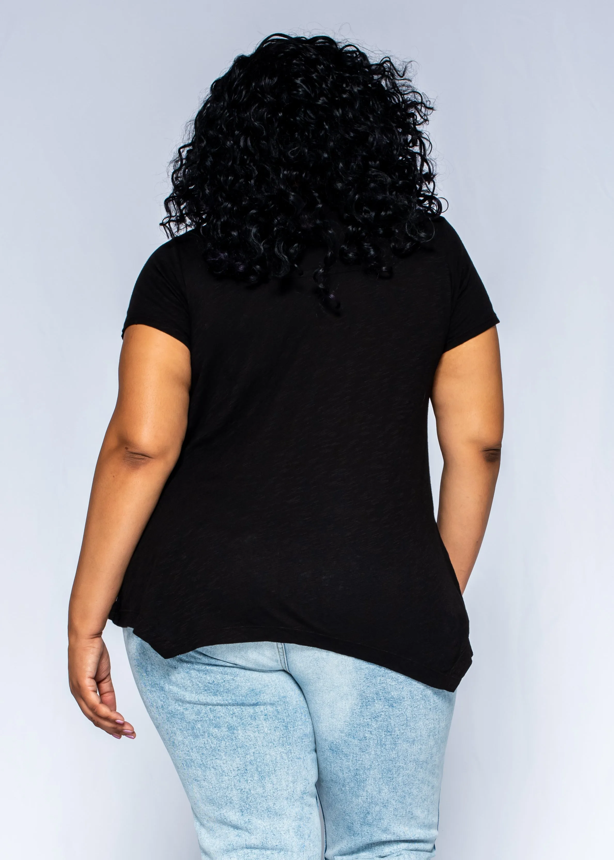 Deep V-Neck Boyfriend Short Sleeve
