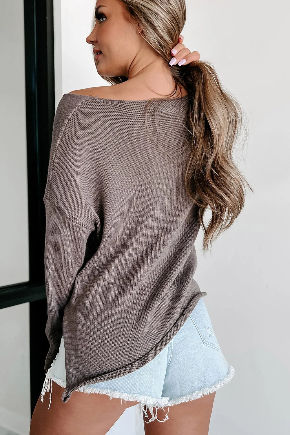 Desert Palm Champagne Please Graphic Sweater