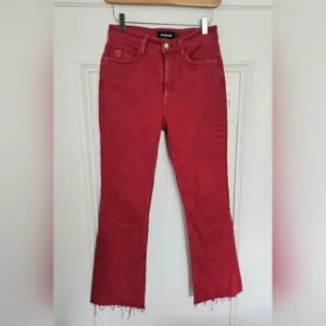 Desigual red straight leg jeans