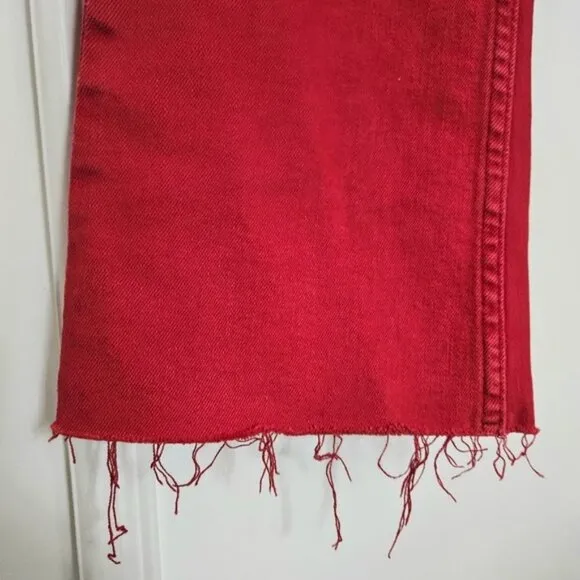 Desigual red straight leg jeans