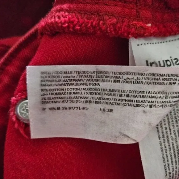 Desigual red straight leg jeans
