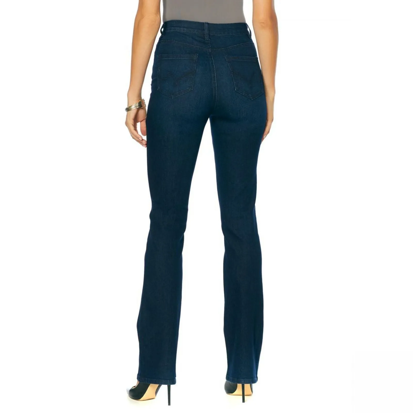 DG2 by Diane Gilman Women's Petite Classic Stretch Denim Boot Cut Jeans
