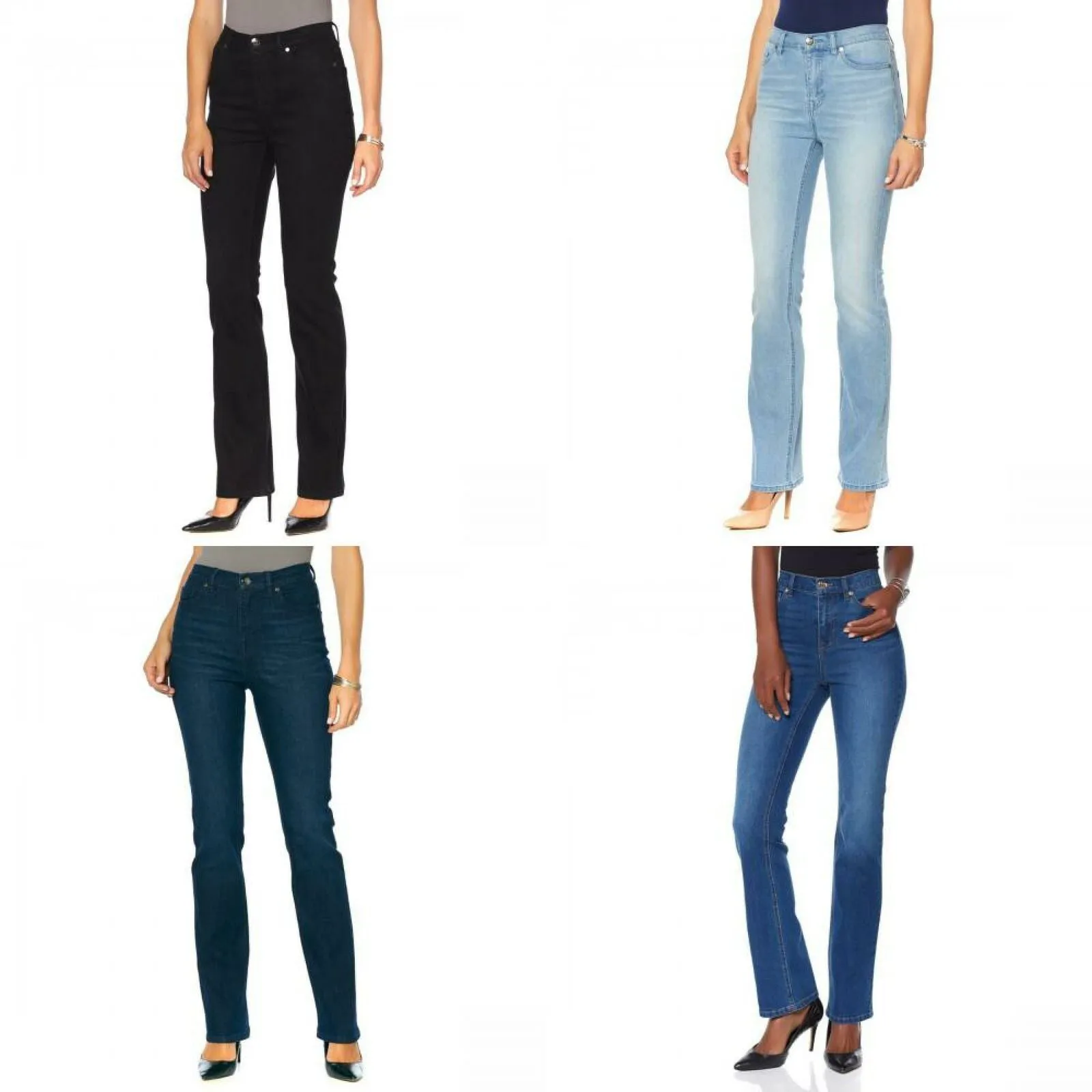 DG2 by Diane Gilman Women's Petite Classic Stretch Denim Boot Cut Jeans