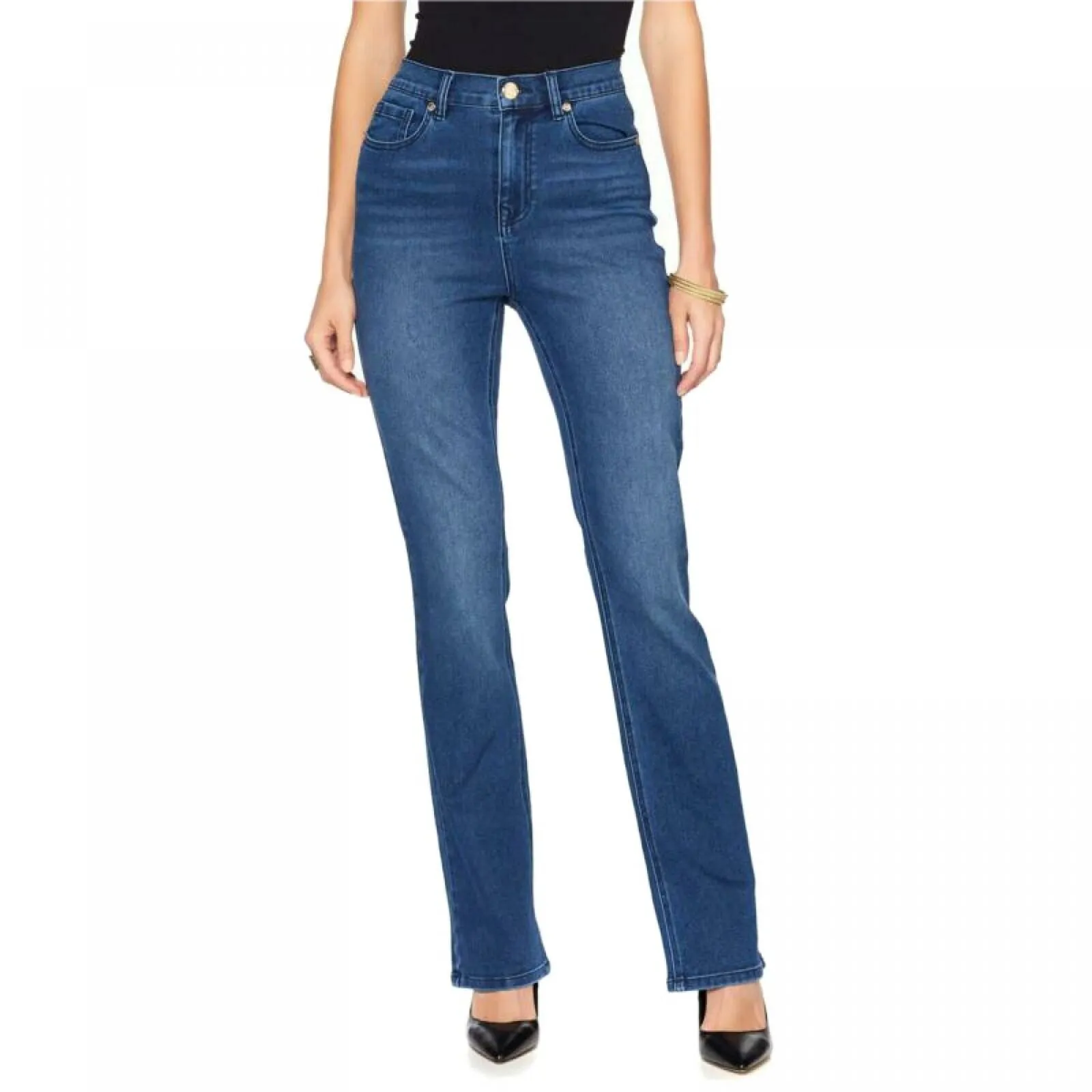 DG2 by Diane Gilman Women's Virtual Stretch Boot Cut Jeans